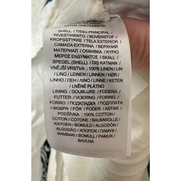 Lauren Ralph Lauren Black Label Sz 8 Handkerchief Maxi Dress 100% Linen Lined B1 - Picture 5 of 8